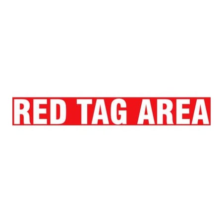 Accuform Accuform Floor Stripe - Red Tag Area - 3in x 12in PTP183